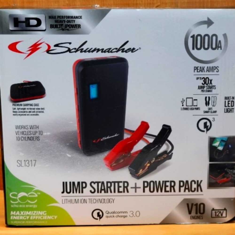 Schumacher jump starter+power bank